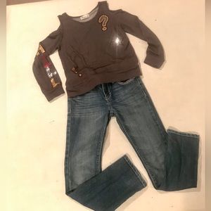 Girls top & jeans bundle